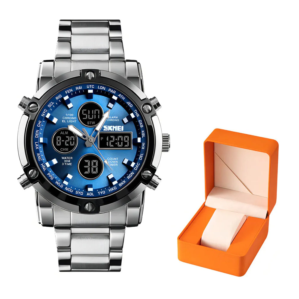 Reloj Skmei 1389 - Cuarzo - Correa acero inoxidable - Análogo Digital