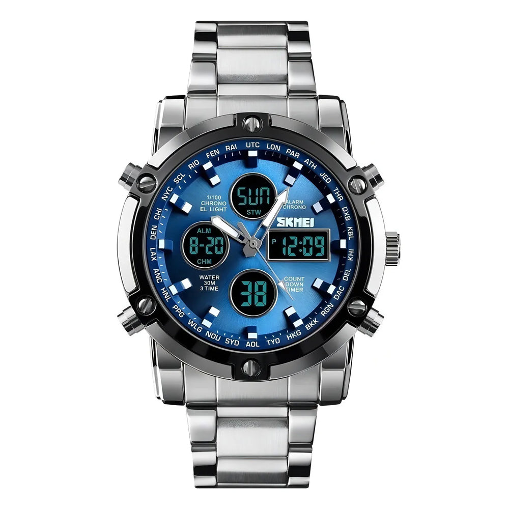 Reloj Skmei 1389 - Cuarzo - Correa acero inoxidable - Análogo Digital