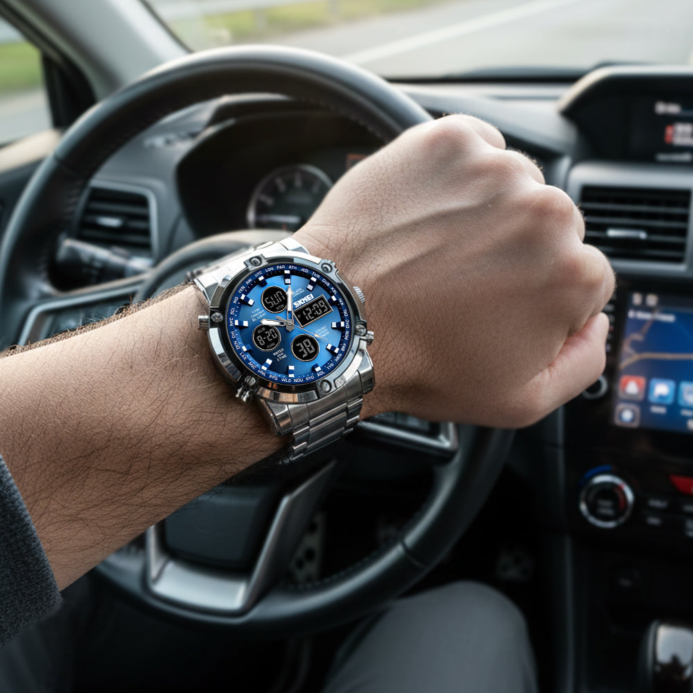 Reloj Skmei 1389 - Cuarzo - Correa acero inoxidable - Análogo Digital