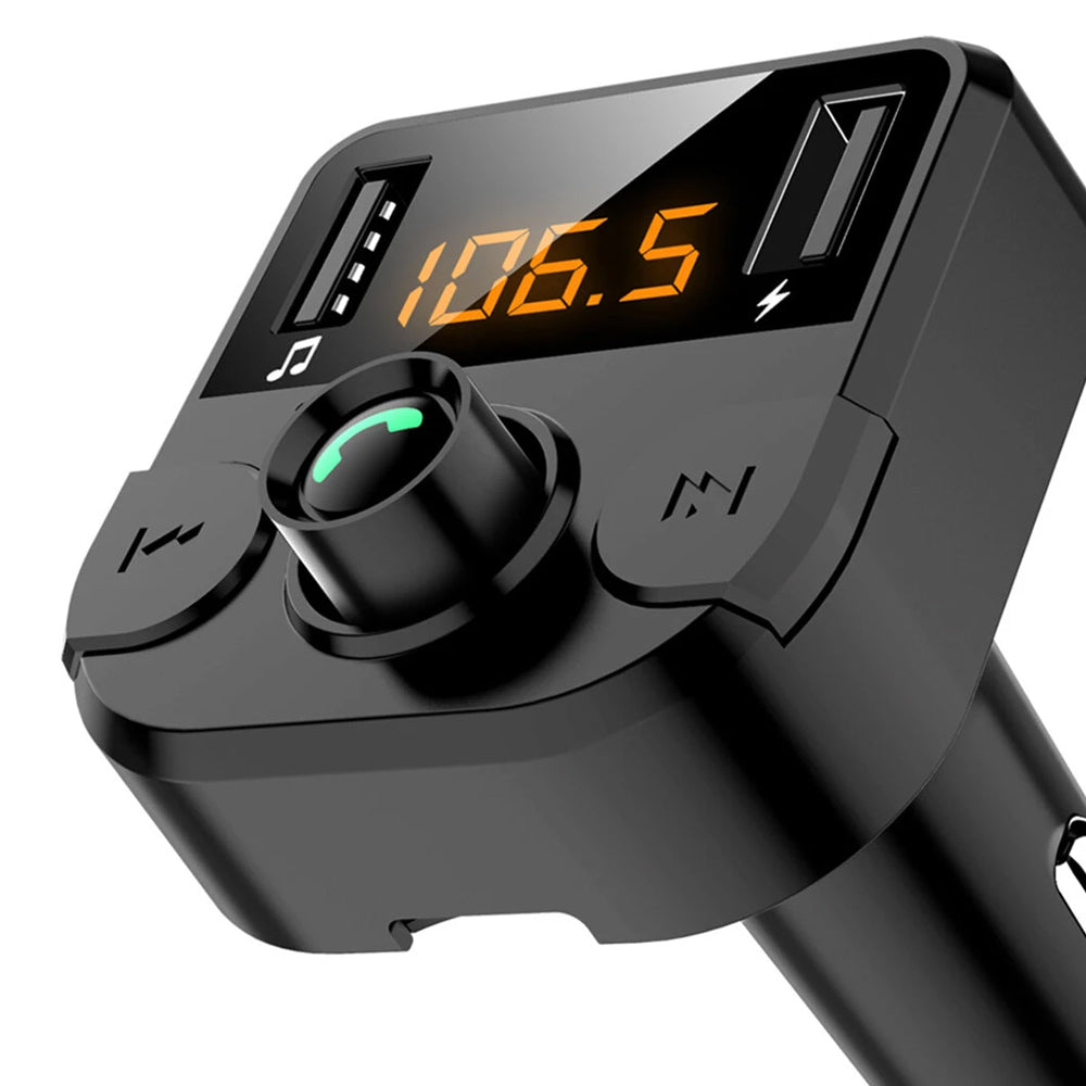 Transmisor FM Bluetooth 5.0 para Auto / Cargador USB-C Rápido y Manos Libres