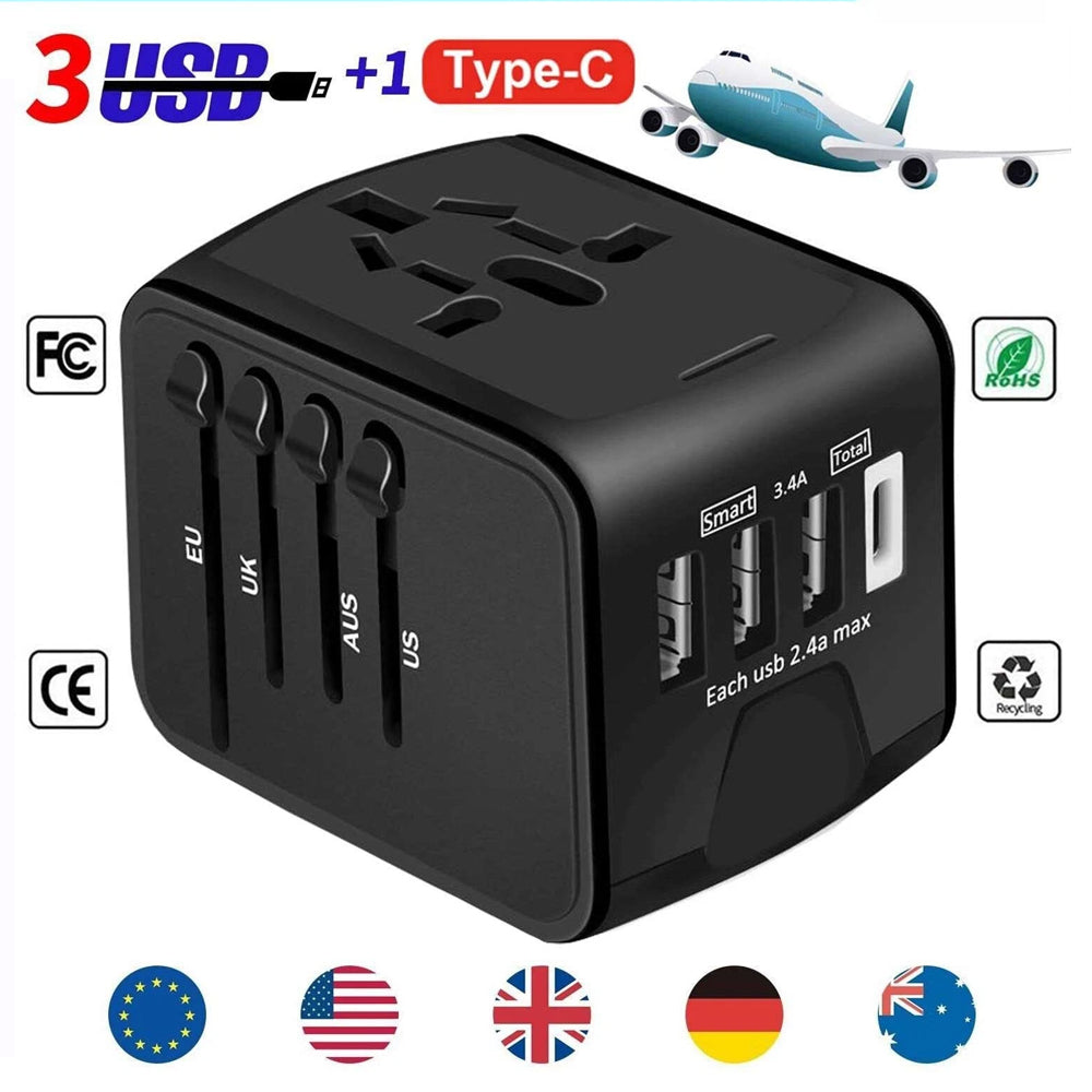 cargador de viaje con distintos enchufes