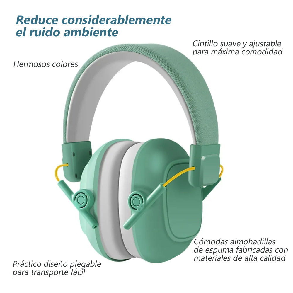 Audífonos Protectores Auditivos Antiruido Plegables para Niños y Bebés