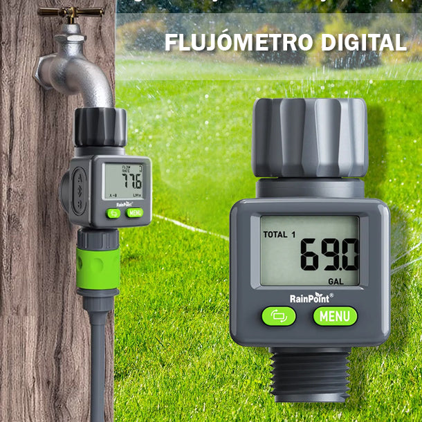 Medidor de Flujo de Agua Digital - Caudalímetro digital Rainpoint