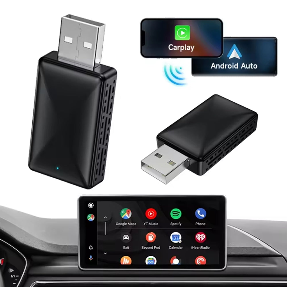 Carplay Inalambrico Adaptador mini 2 en 1 - Para radio auto Iphone Android