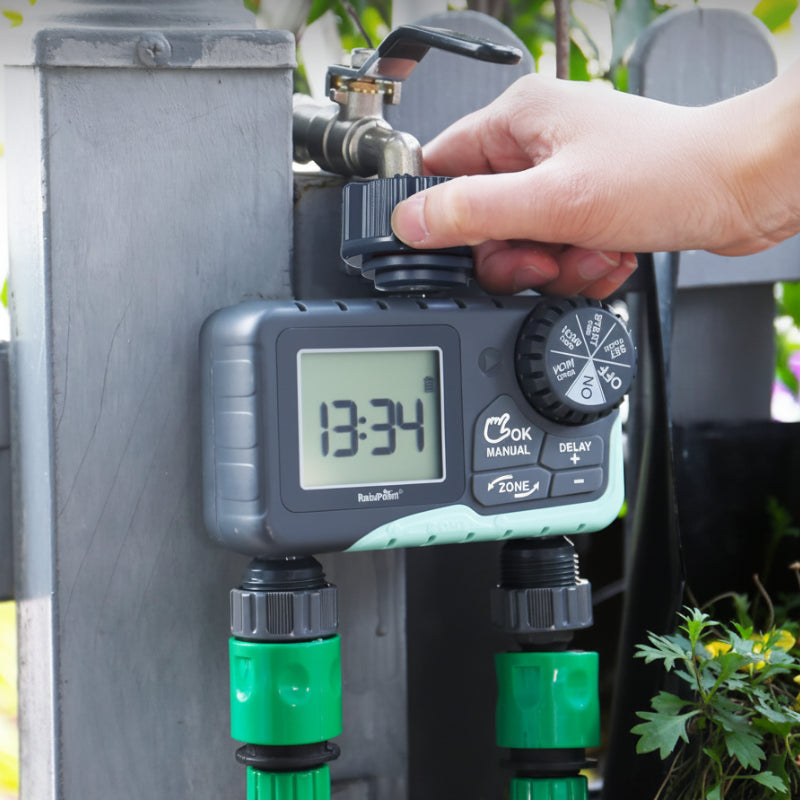 Temporizador de Riego Automático digital - 2 zonas / estaciones